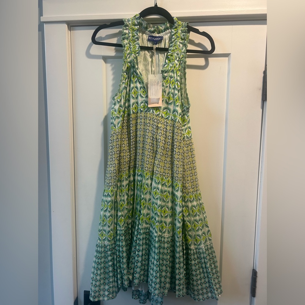 Ro’s Garden Sofie Short Dress in Cali Aqua
